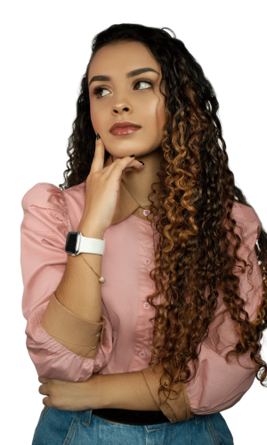 Young women looking curious, what are her options?